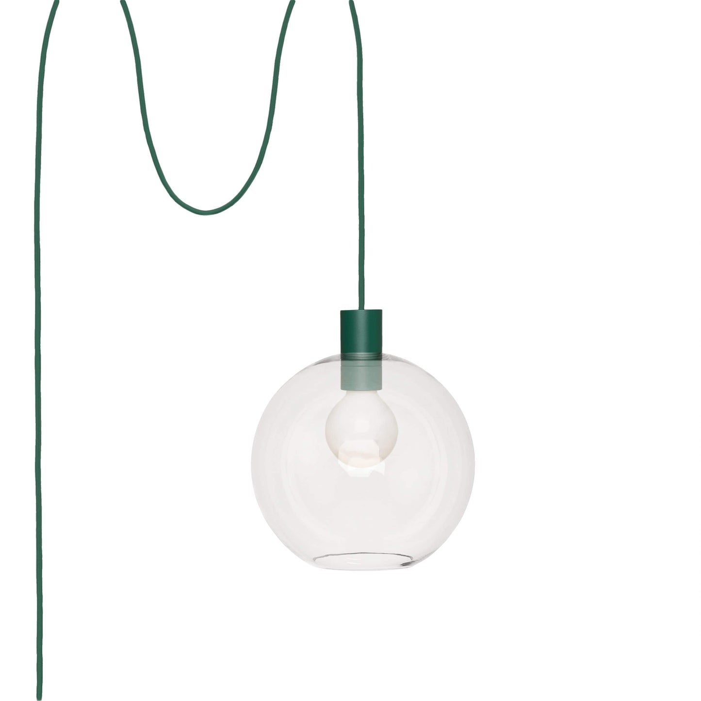 Boutique AiO Glass Globe Plug-In Pendant | 6", 8", 10", 12"