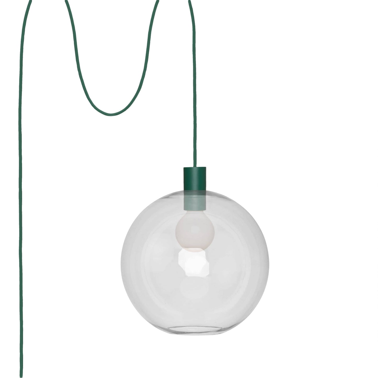 Boutique AiO Glass Globe Plug-In Pendant | 6", 8", 10", 12"