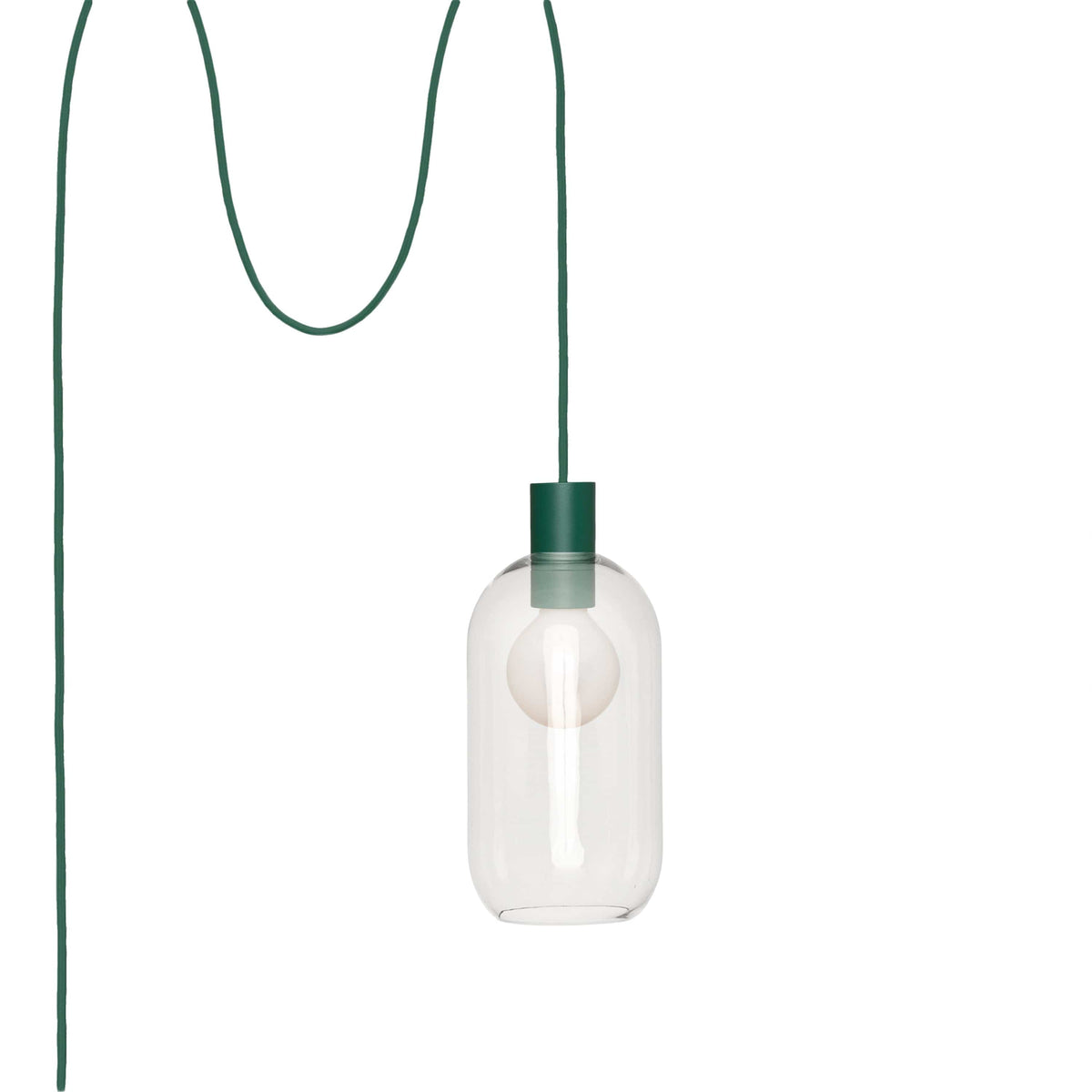 Glass Pill AiO Plug-In Pendant - Chroma Studio Pine / Clear