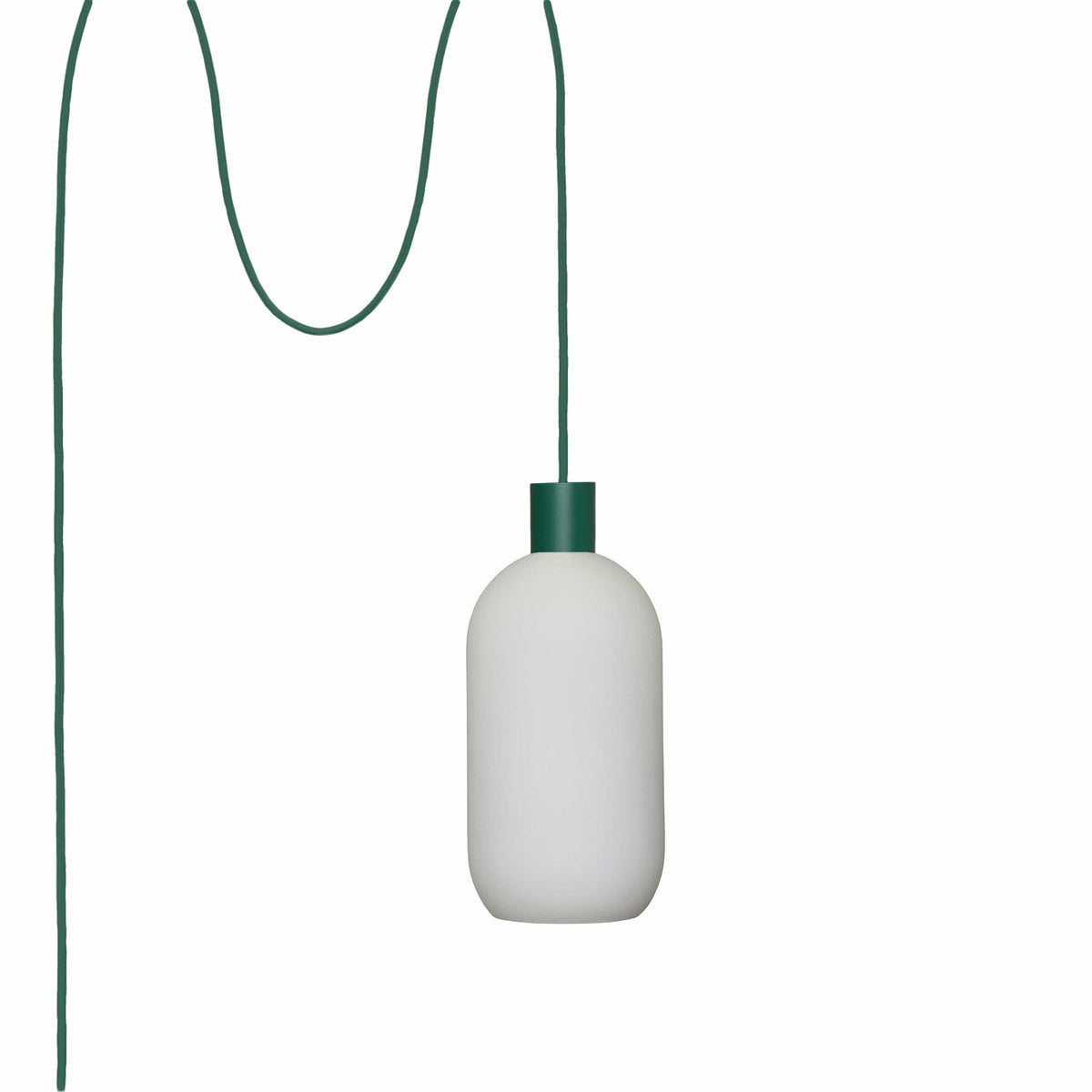 Glass Pill AiO Plug-In Pendant - Chroma Studio Pine / Matte White