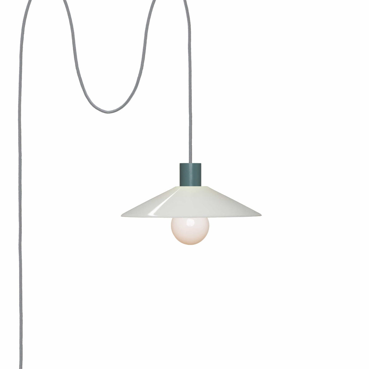 Glass Slope AiO Plug-In Pendant - Chroma Studio Slate / Milk