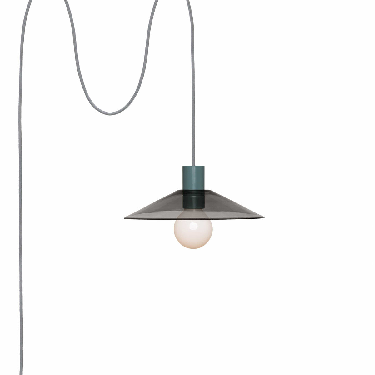 Glass Slope AiO Plug-In Pendant - Chroma Studio Slate / Smoke