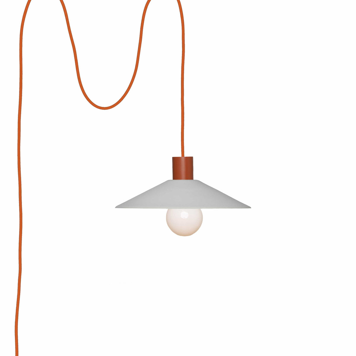 Glass Slope AiO Plug-In Pendant - Chroma Studio Rust / Matte White