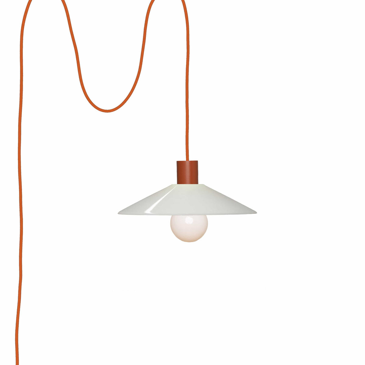 Glass Slope AiO Plug-In Pendant - Chroma Studio Rust / Milk