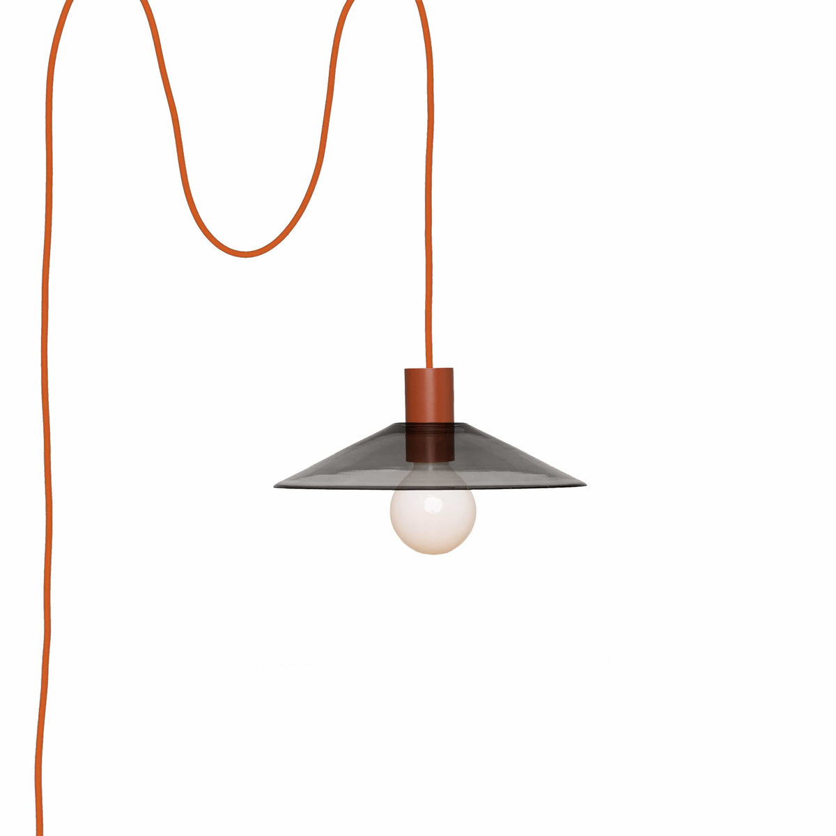 Glass Slope AiO Plug-In Pendant - Chroma Studio Rust / Smoke