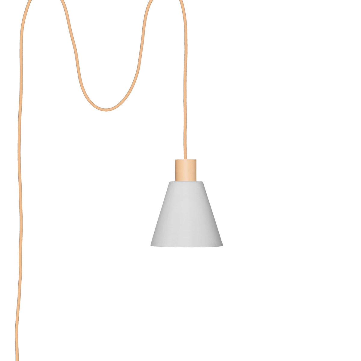 Glass Cone 6in AiO Plug-In Pendant - Chroma Studio Palisade / Matte White