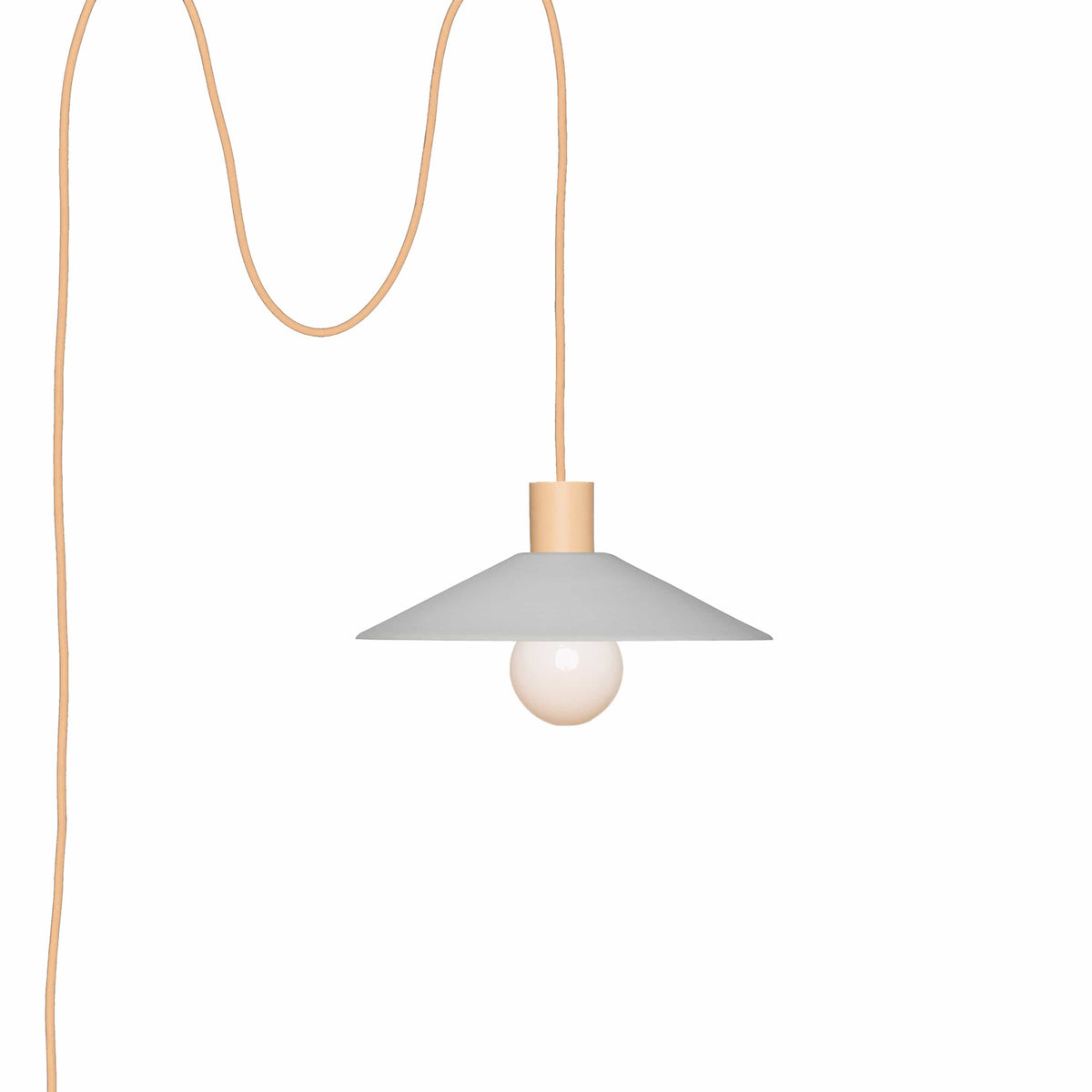 Glass Slope AiO Plug-In Pendant - Chroma Studio Palisade / Matte White