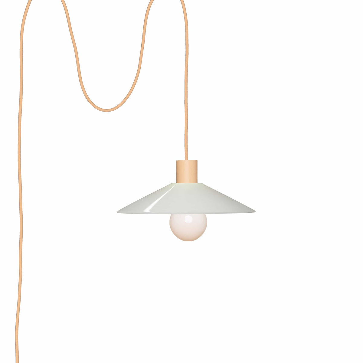 Glass Slope AiO Plug-In Pendant - Chroma Studio Palisade / Milk