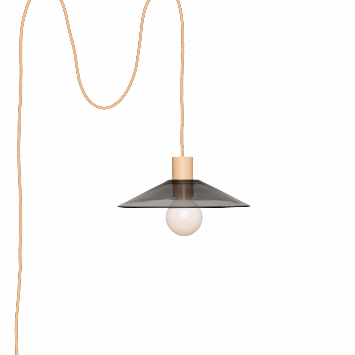 Glass Slope AiO Plug-In Pendant - Chroma Studio Palisade / Smoke