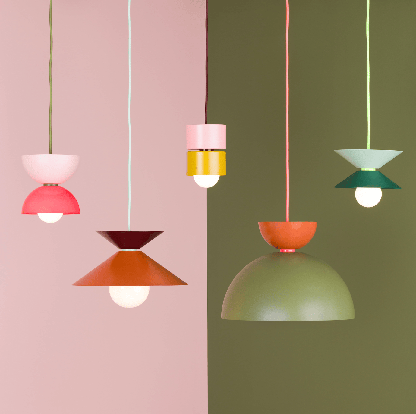 Puck Duo AiO Plug-In Pendant - Chroma Color Block