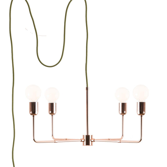 Customize: 4-Arm Bend Plug-In Chandelier