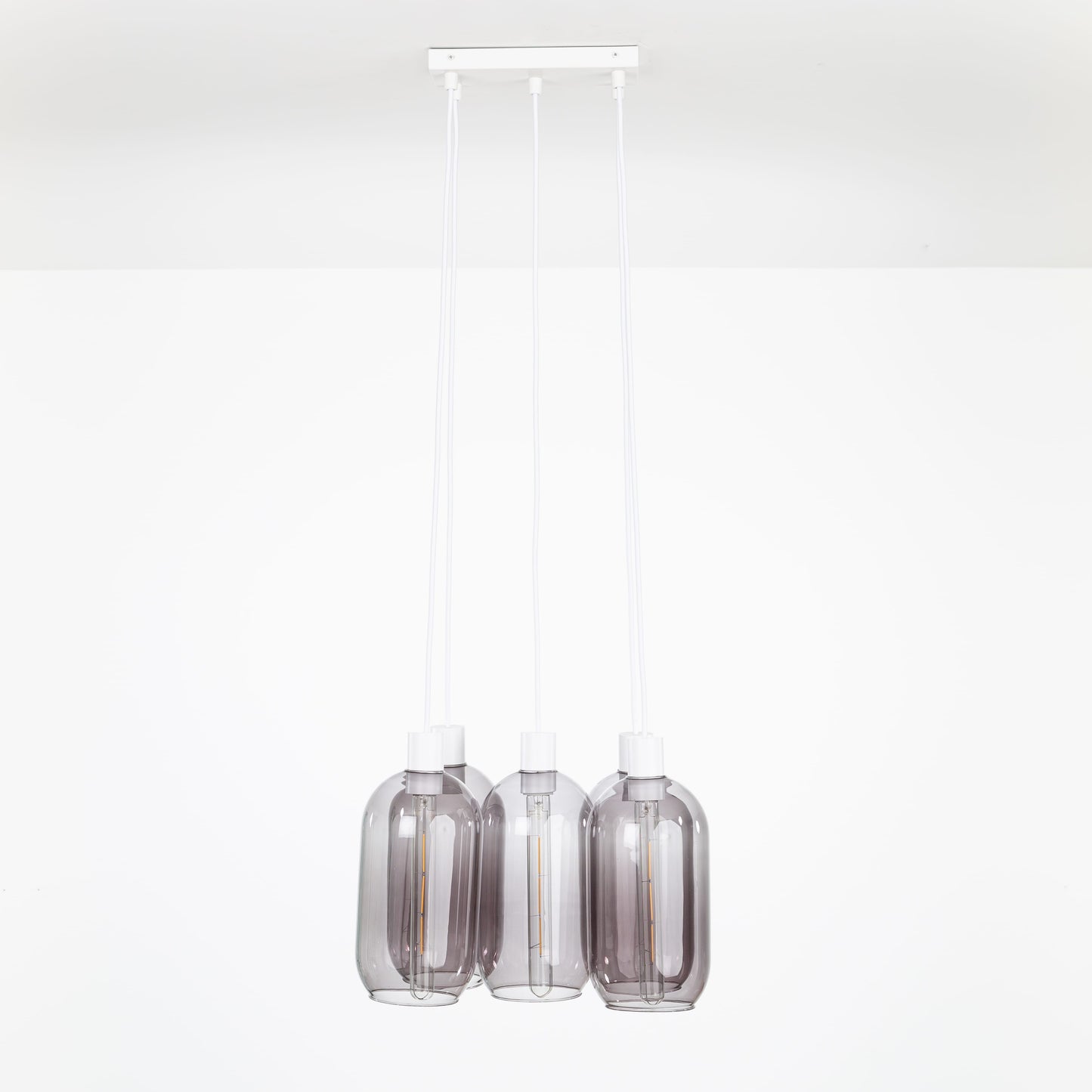 AiO Dash Multiport Chandelier - Glass Pill Shade