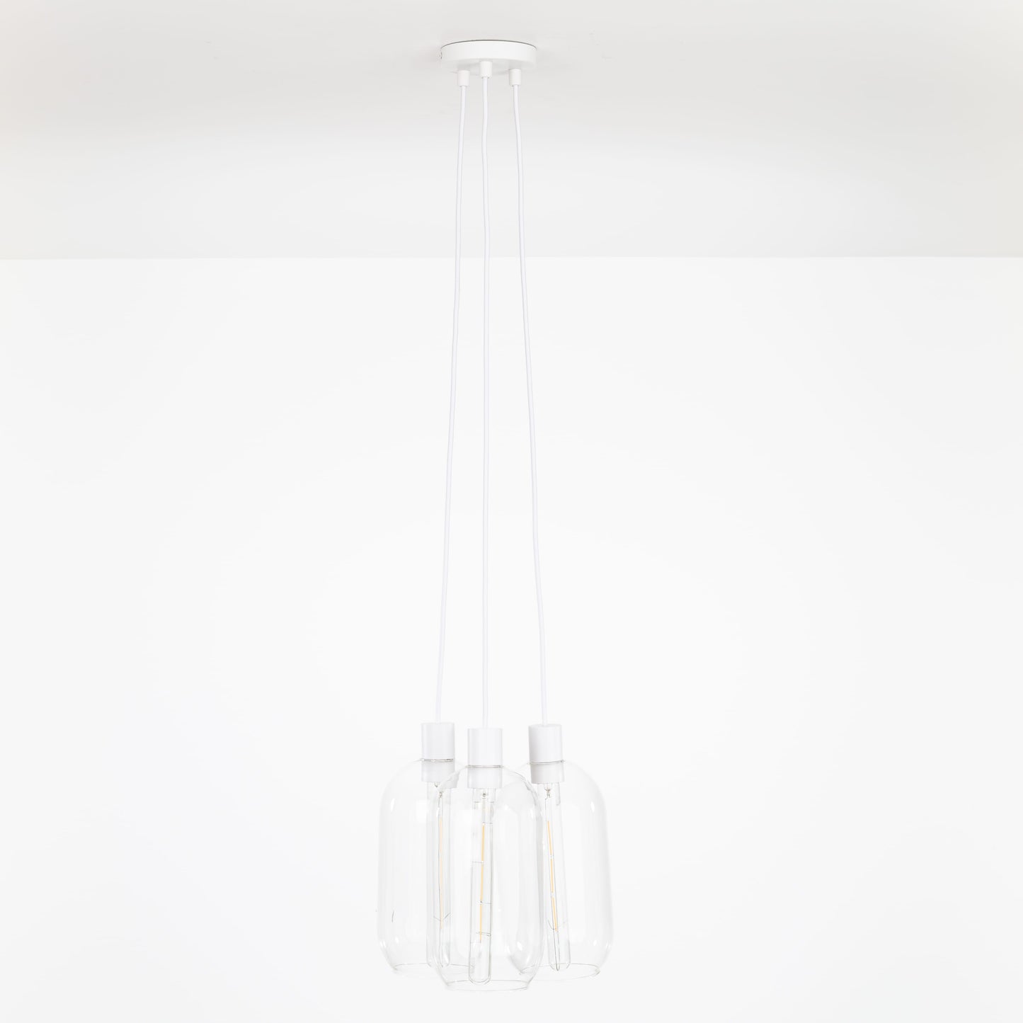 AiO Dot Multiport Chandelier - Glass Pill Shade