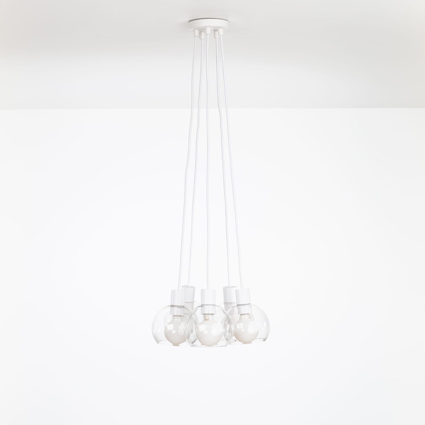 AiO Dot Multiport Chandelier - 6 Inch Glass Globe