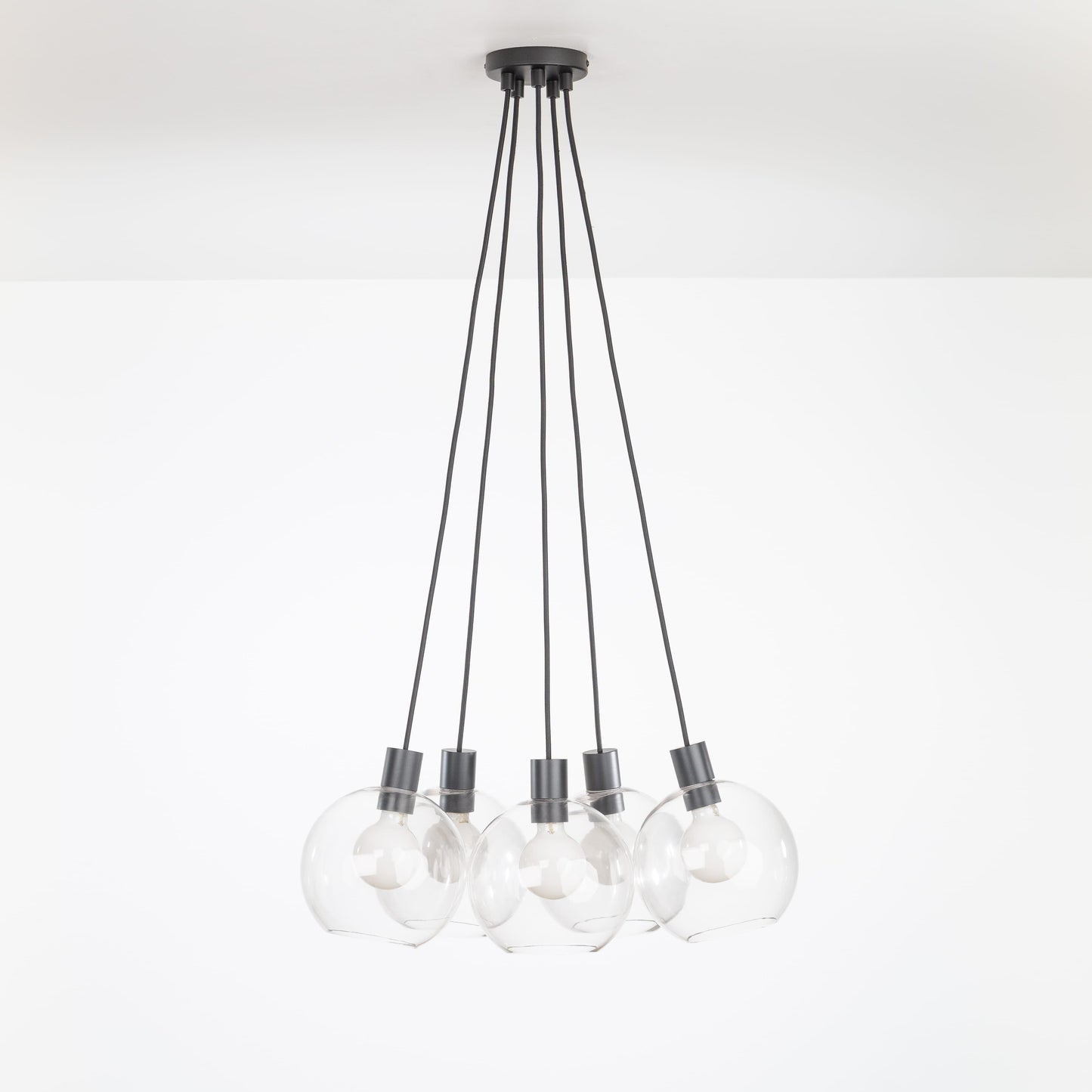 AiO Dot Multiport Chandelier - 8 Inch Glass Globe