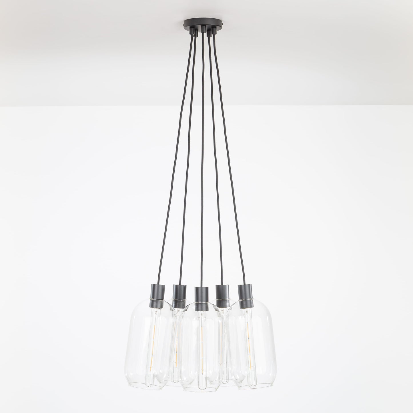 AiO Dot Multiport Chandelier - Glass Pill Shade