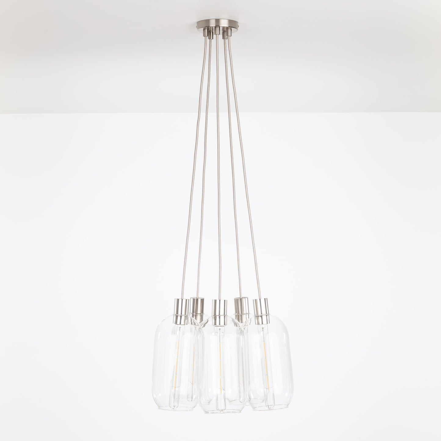 AiO Dot Multiport Chandelier - Glass Pill Shade