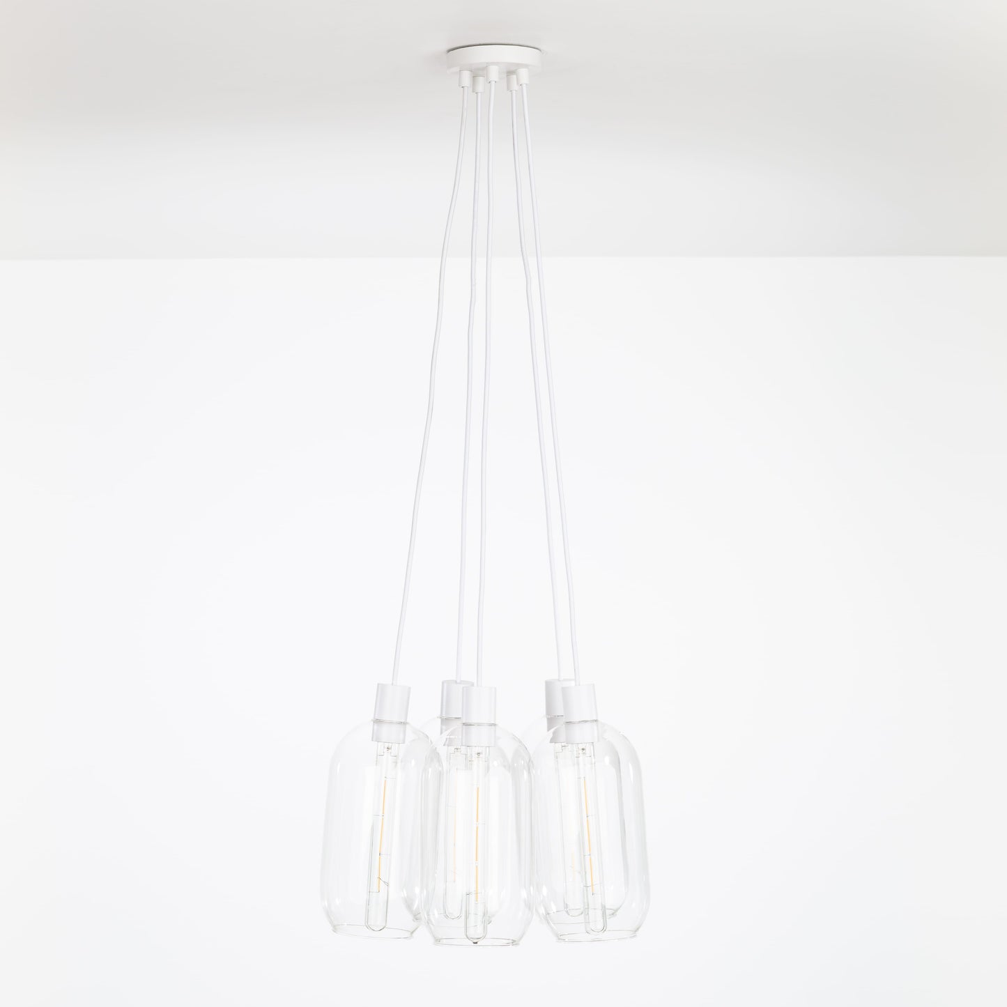 AiO Dot Multiport Chandelier - Glass Pill Shade