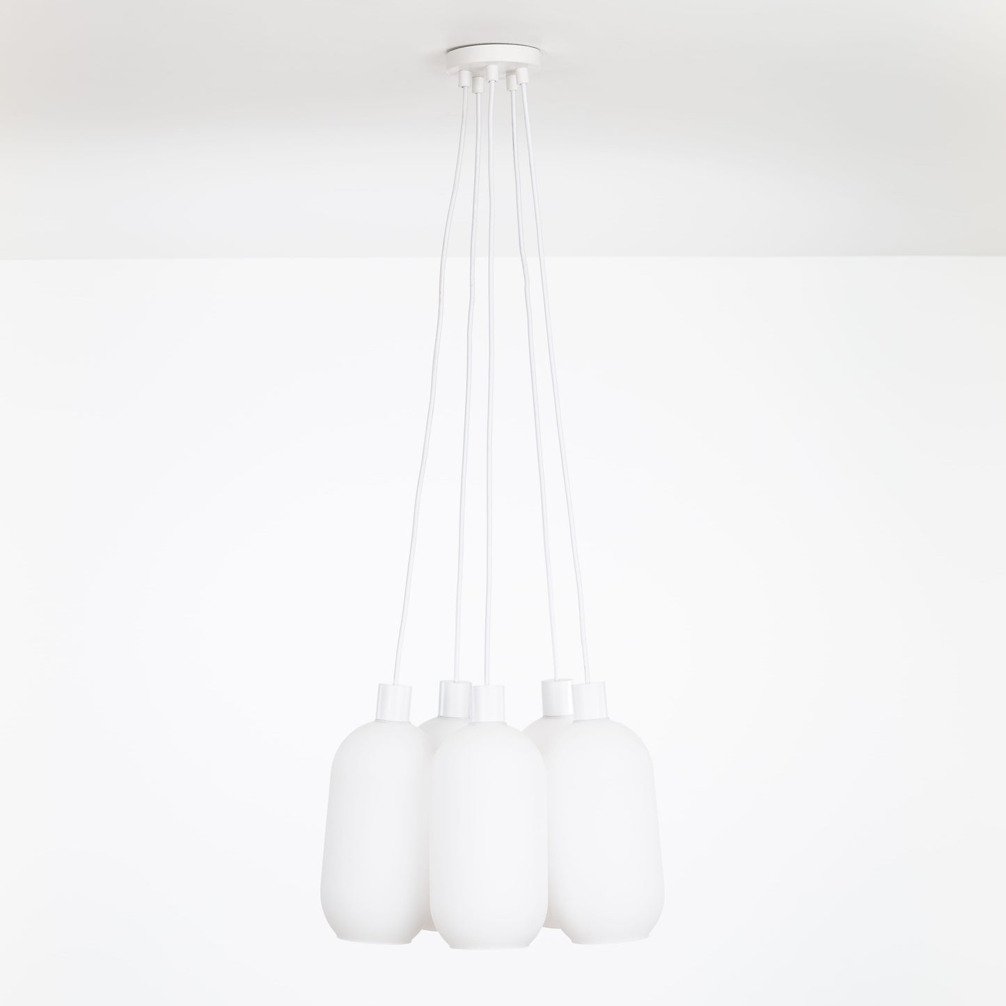 AiO Dot Multiport Chandelier - Glass Pill Shade