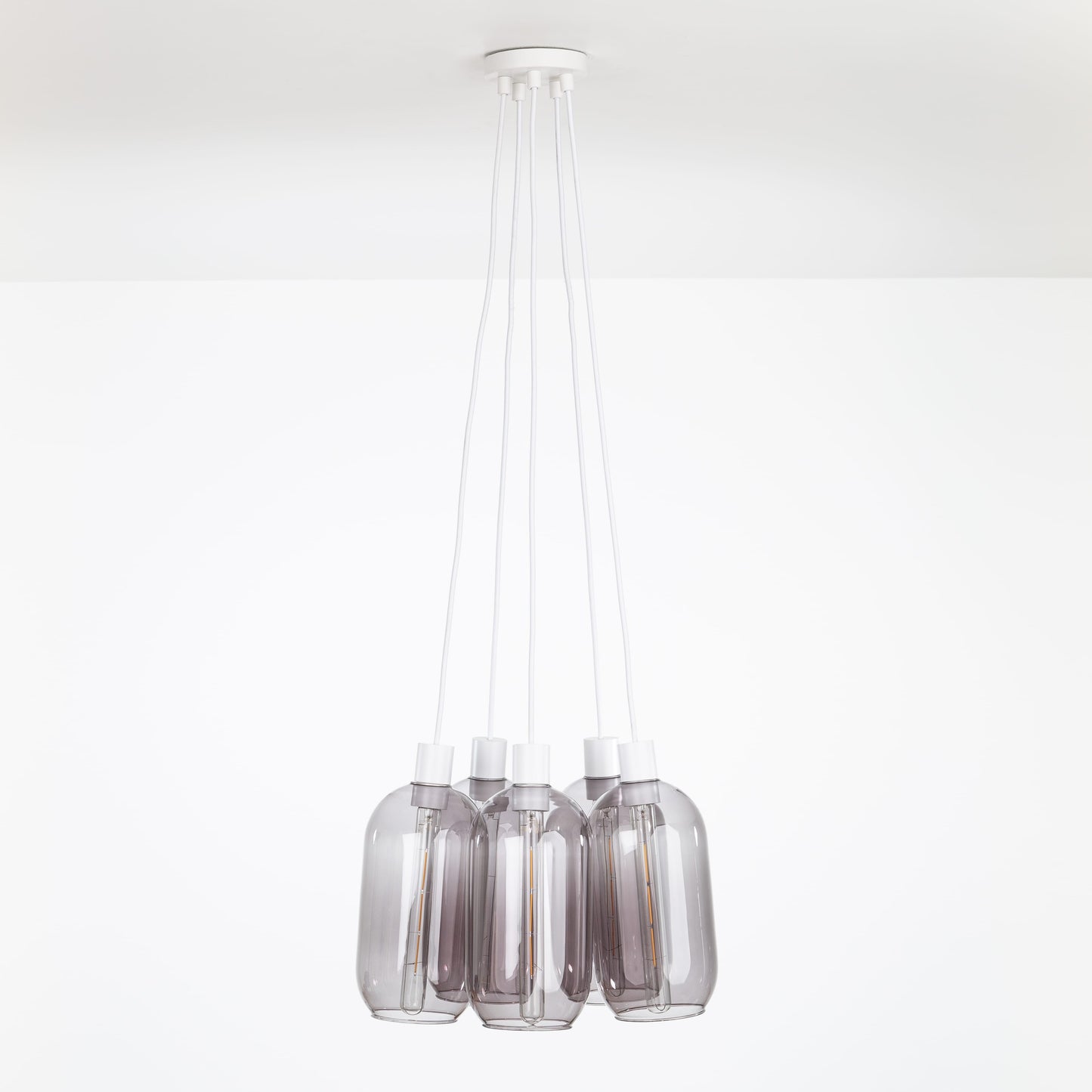 AiO Dot Multiport Chandelier - Glass Pill Shade