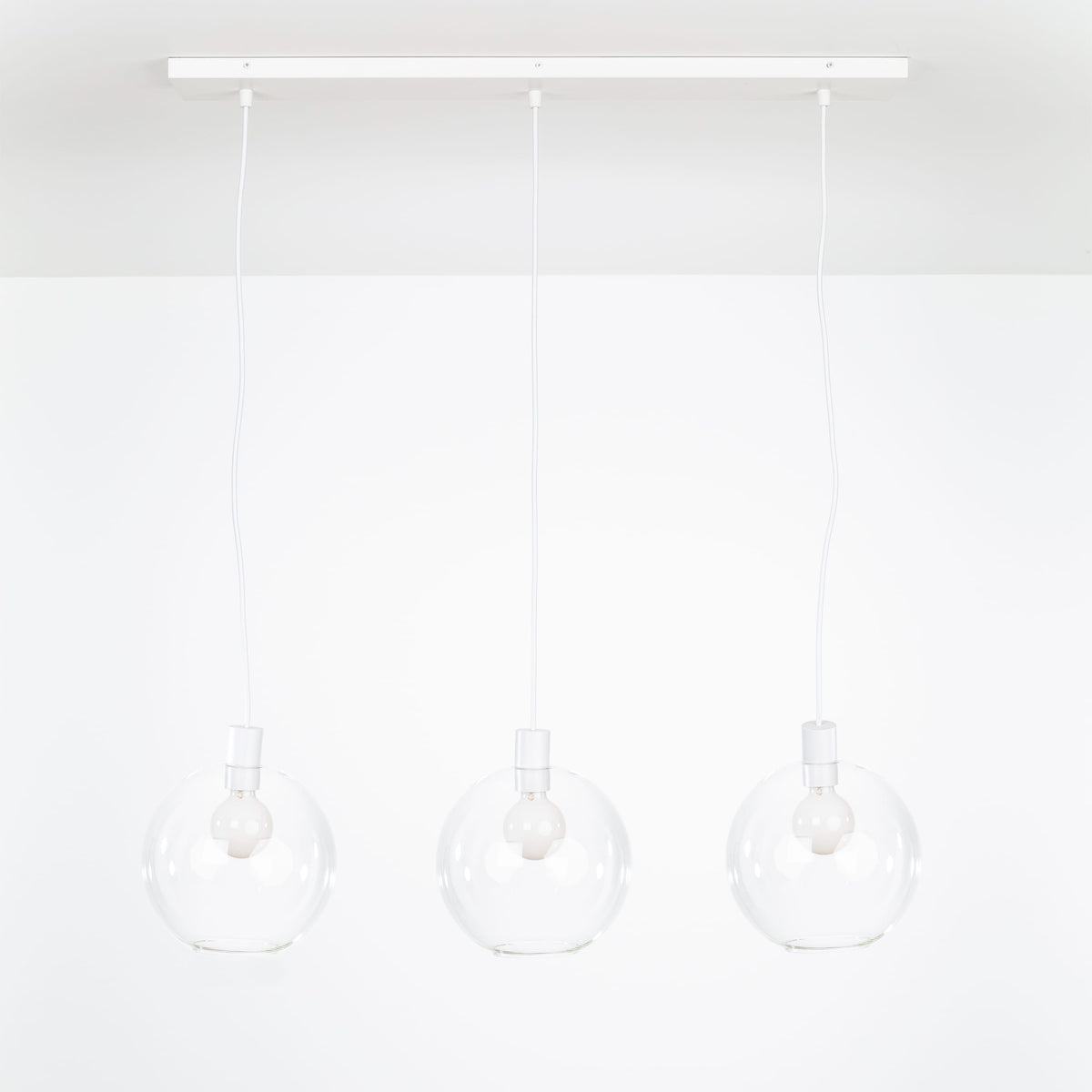AiO 3-Line Chandelier - Glass Globe