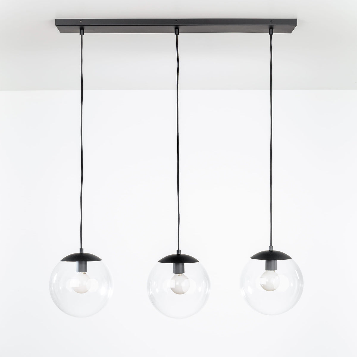 Mod Globe 3-Line Chandelier