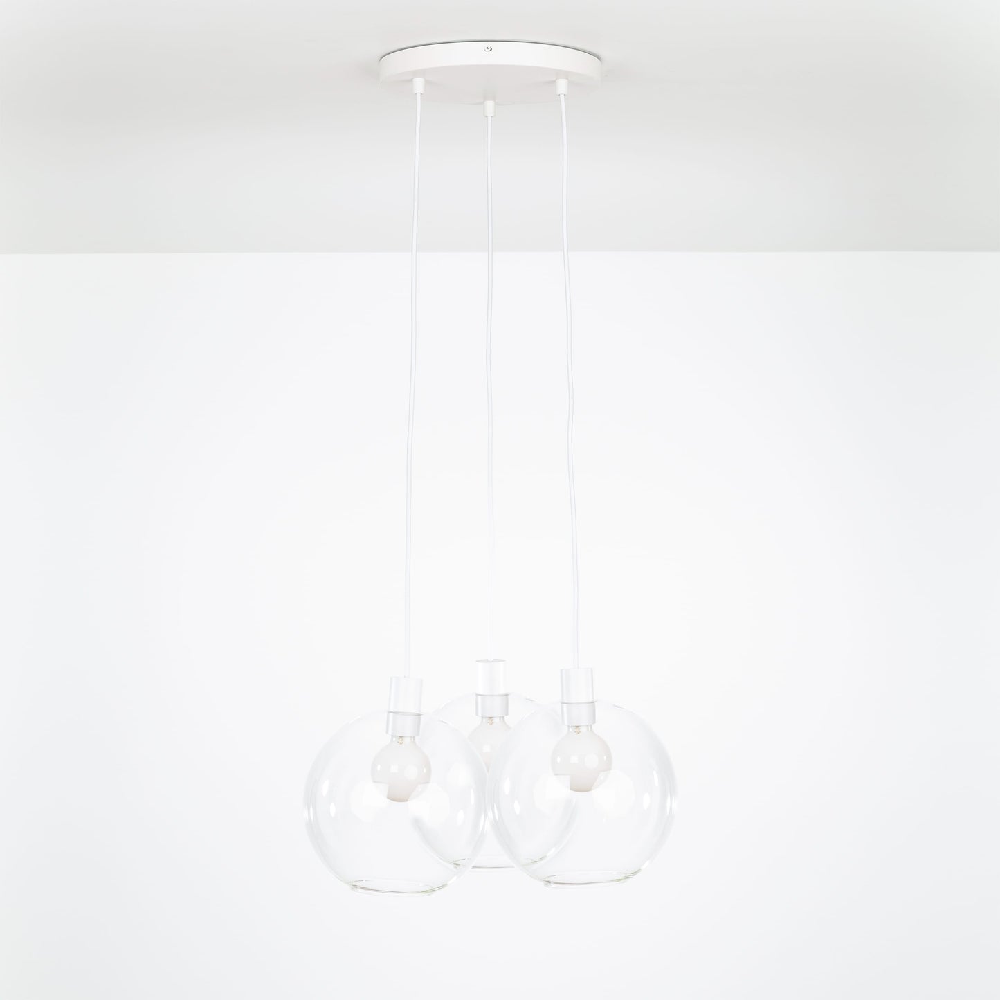 AiO Loop Multiport Chandelier - 10in Glass Globe