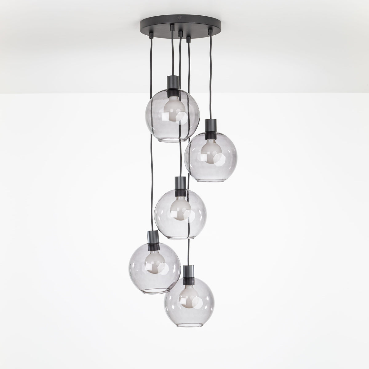 AiO Loop Multiport Chandelier - Glass Globe