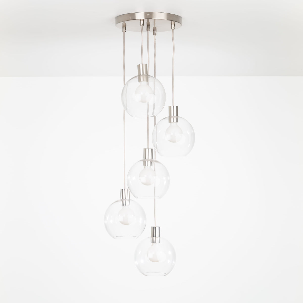 AiO Loop Multiport Chandelier - Glass Globe