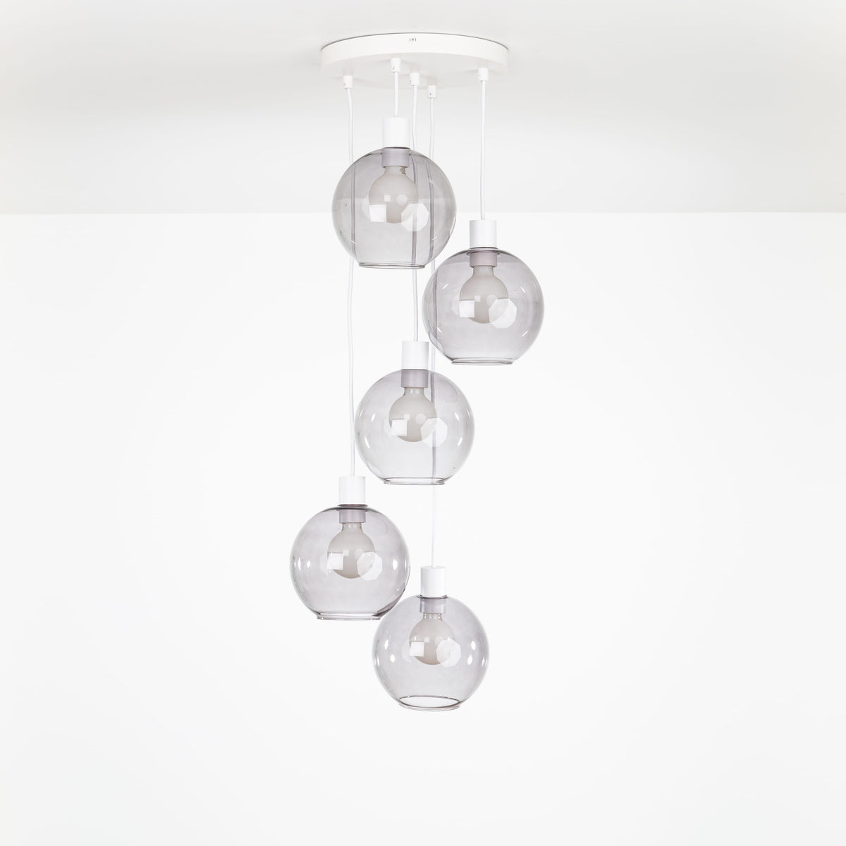 AiO Loop Multiport Chandelier - Glass Globe