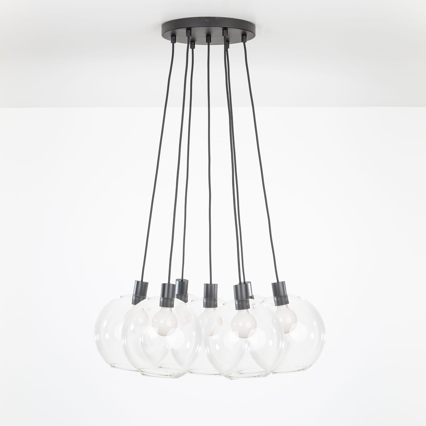 AiO Loop Multiport Chandelier - 10in Glass Globe