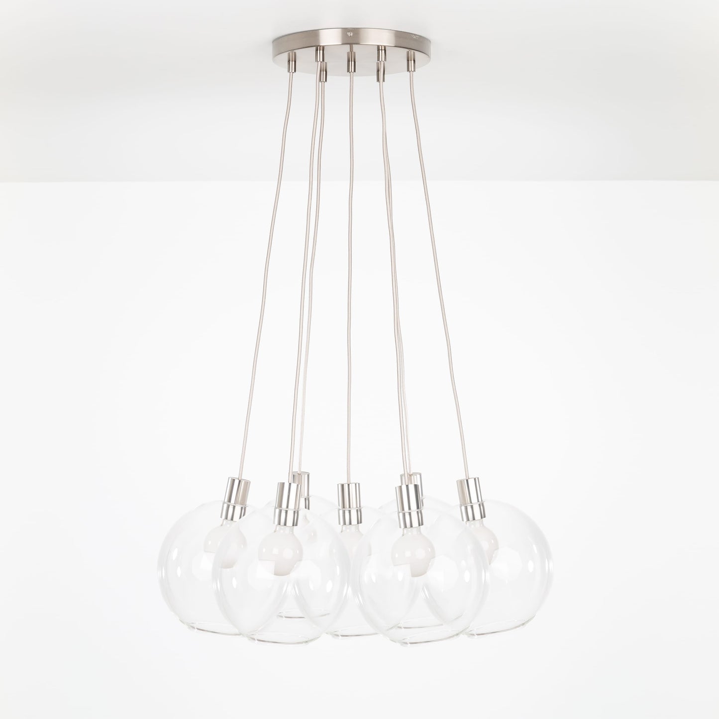 AiO Loop Multiport Chandelier - 8in Glass Globe