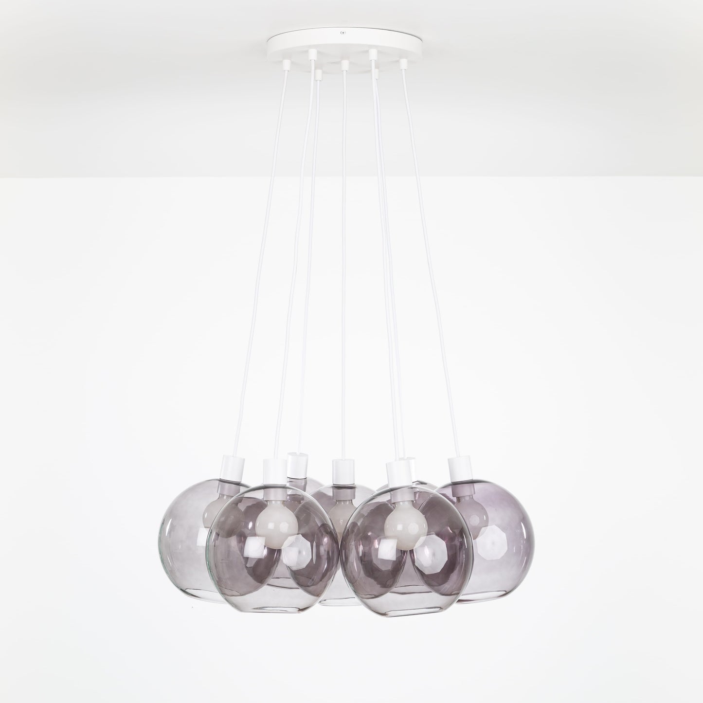 AiO Loop Multiport Chandelier - 10in Glass Globe