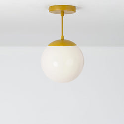 Boutique Mod Glass Globe Post Pendant Light - 8inch