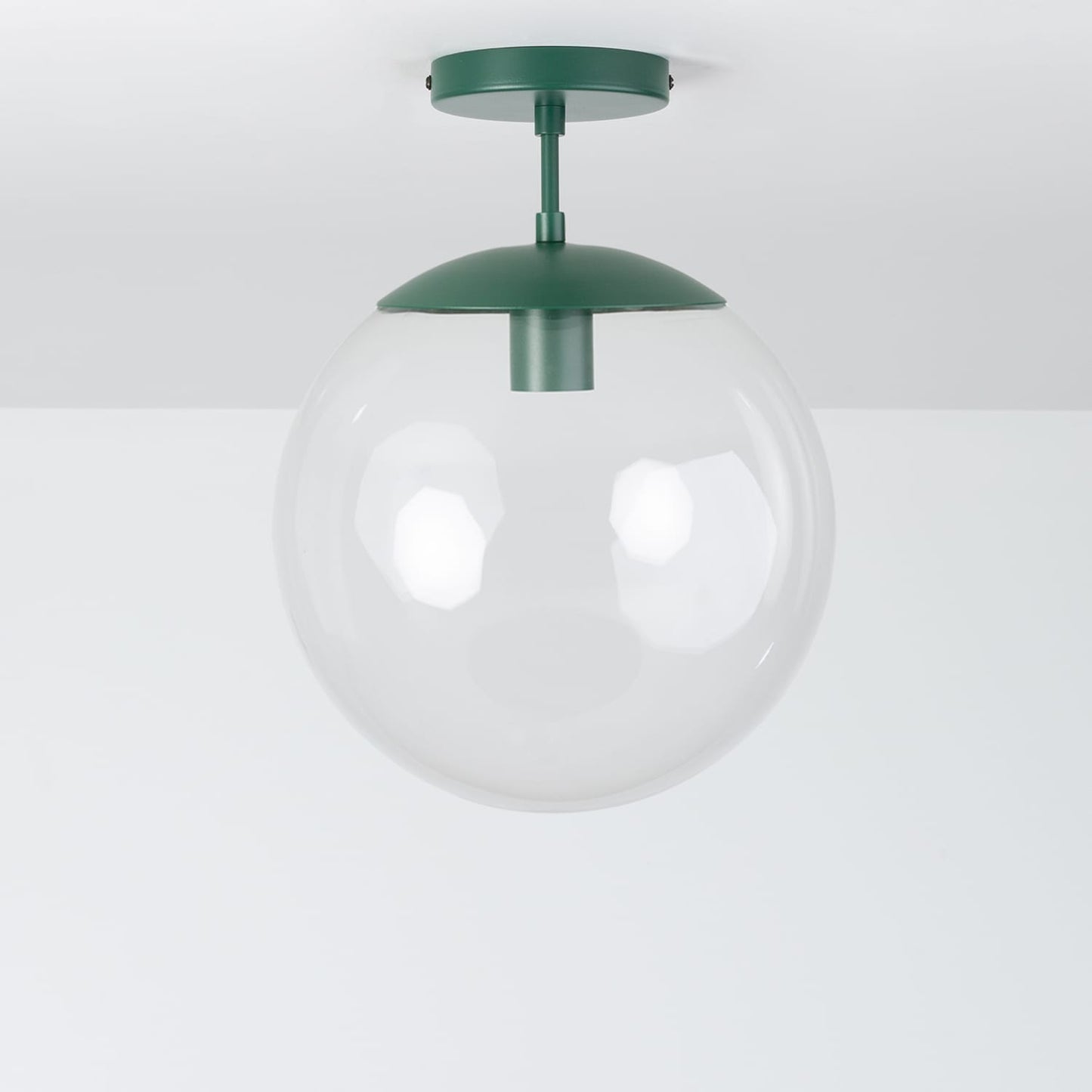 Boutique Mod Glass Globe Post Flush Mount Pendant - 12inch