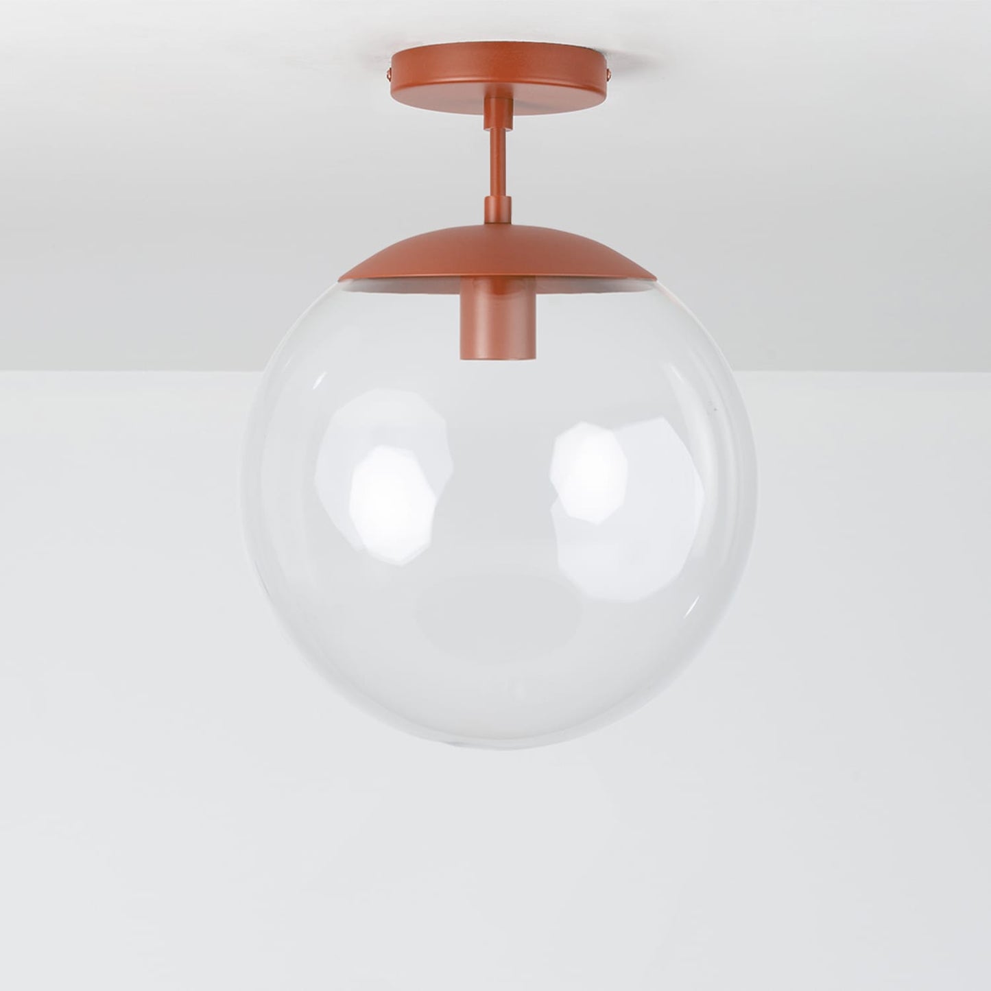Boutique Mod Glass Globe Post Flush Mount Pendant - 12inch