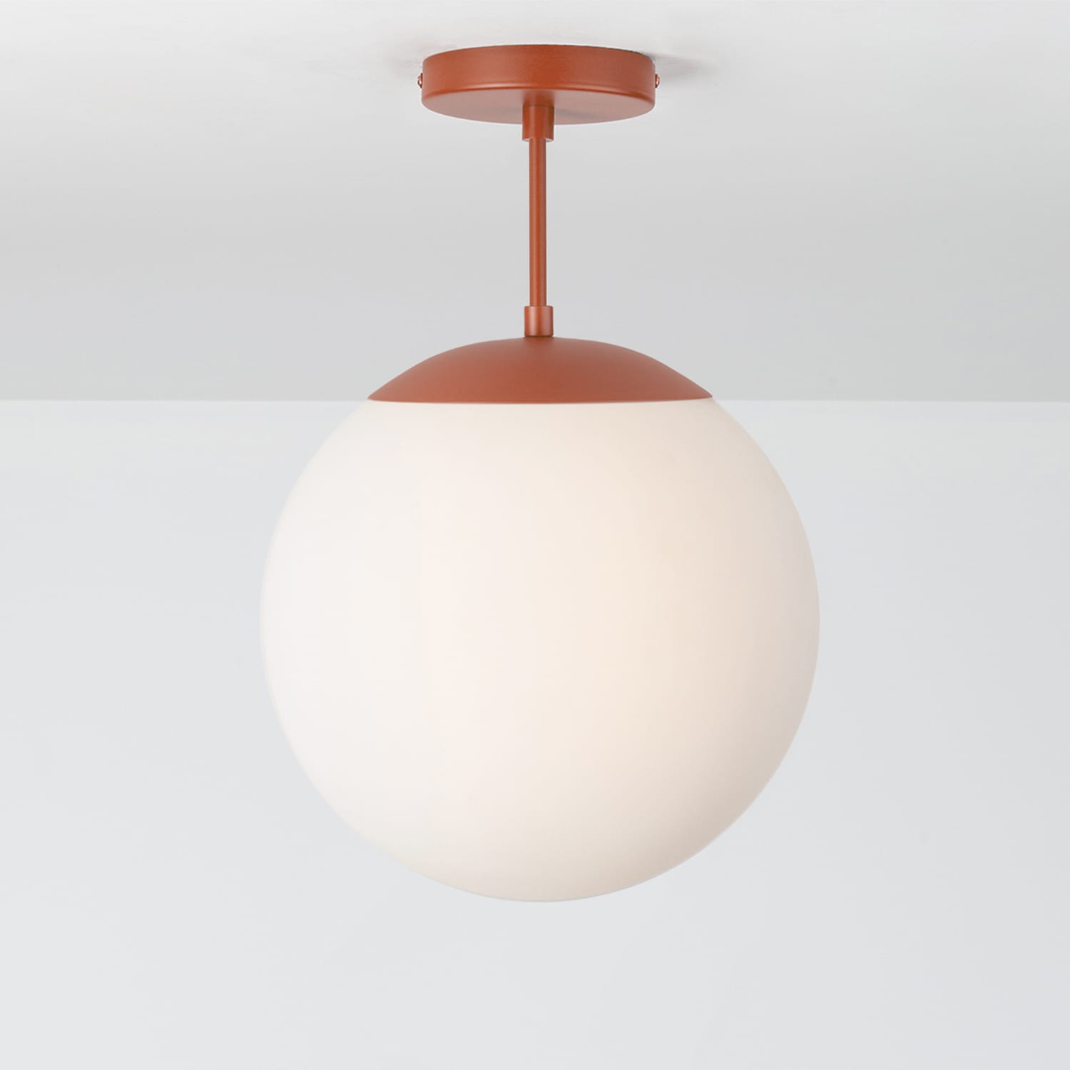 Mod Glass Globe Pendant Light with Post | 6inch | Color Cord
