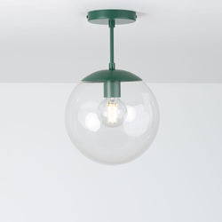 Boutique Mod Glass Globe Post Pendant Light - 10inch