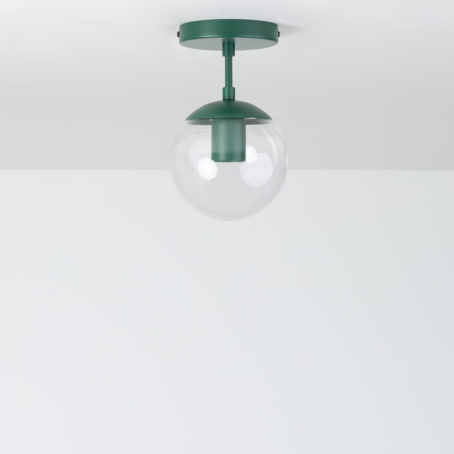 Boutique Mod Glass Globe Post Flush Mount Pendant | 6”