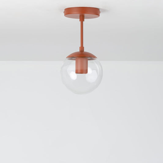 Boutique Mod Glass Globe Post Flush Mount Pendant | 6”