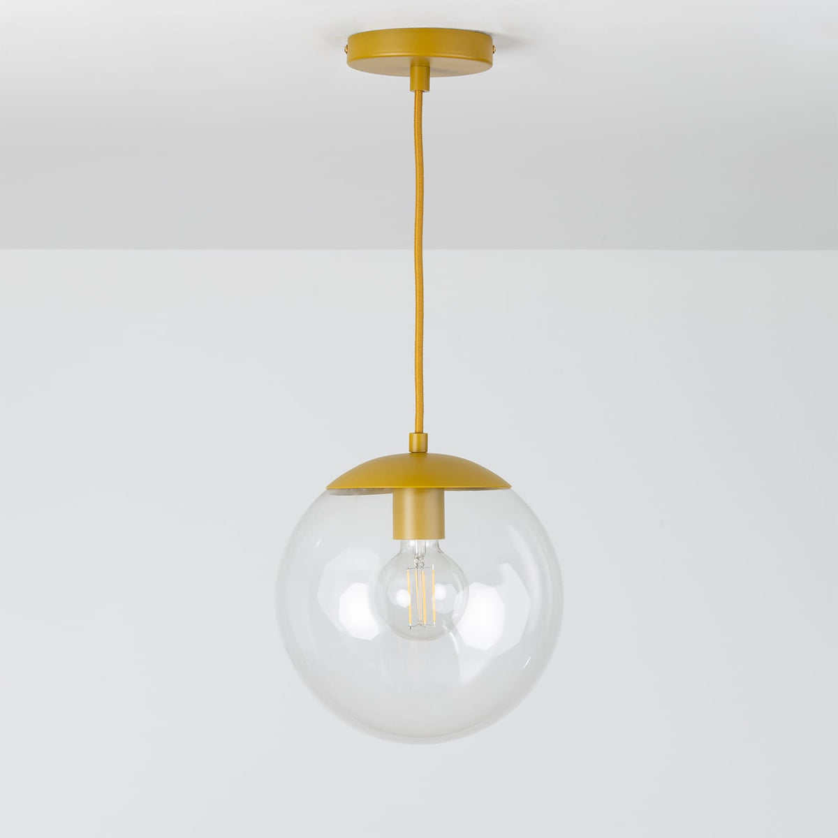 Boutique Mod Glass Globe Ceiling Pendant | 8", 10", 12"