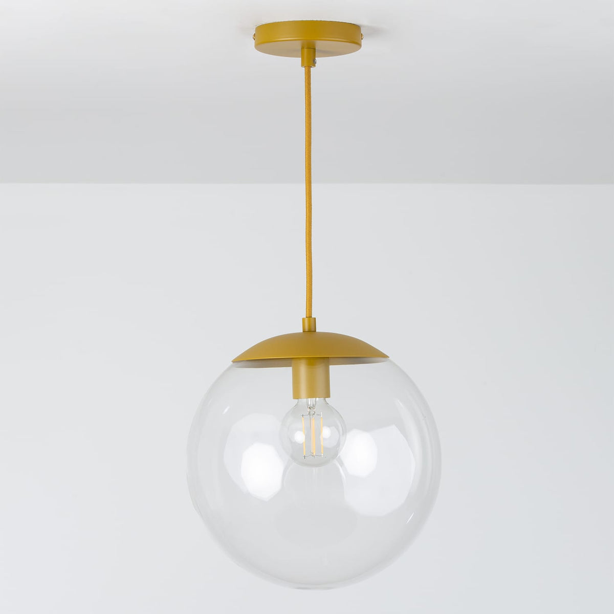 Boutique Mod Glass Globe Ceiling Pendant | 8", 10", 12"