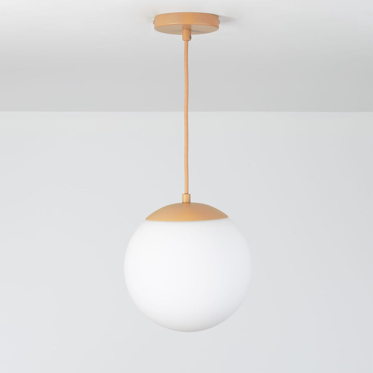 Boutique Mod Glass Globe Ceiling Pendant | 8", 10", 12" Palisade / 10in Matte White