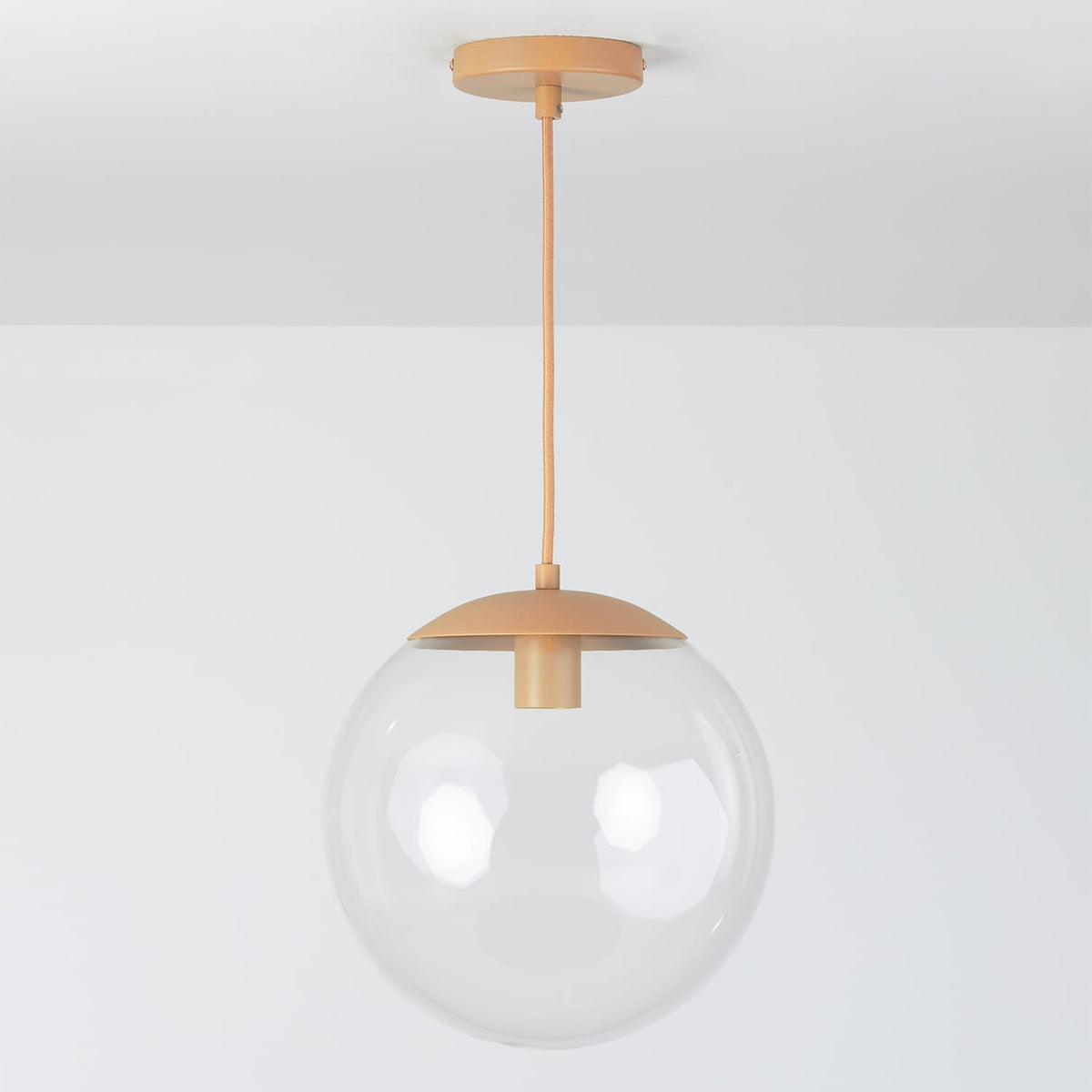 Boutique Mod Glass Globe Ceiling Pendant | 8", 10", 12" Palisade / 12in Clear