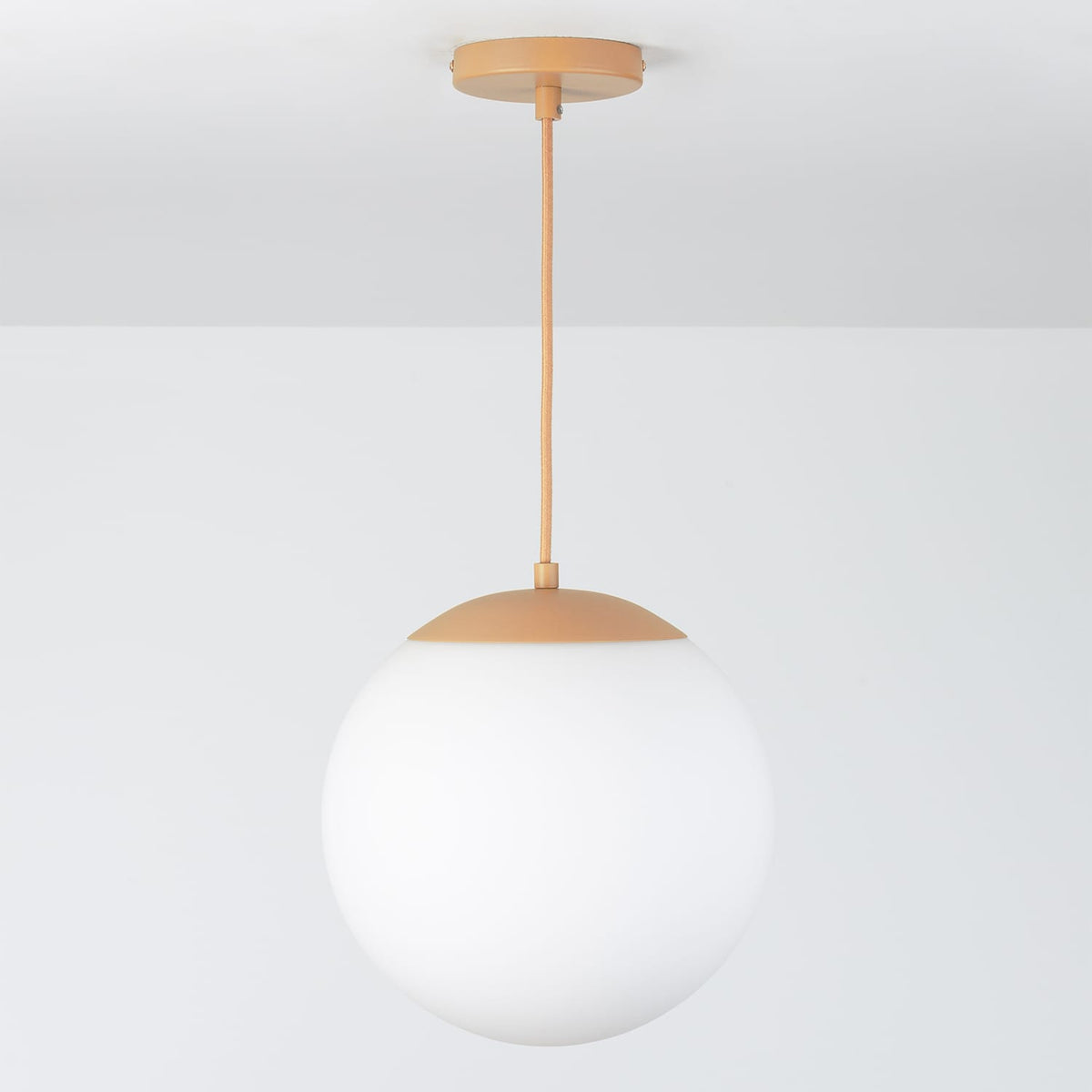 Boutique Mod Glass Globe Ceiling Pendant | 8", 10", 12" Palisade / 12in Matte White