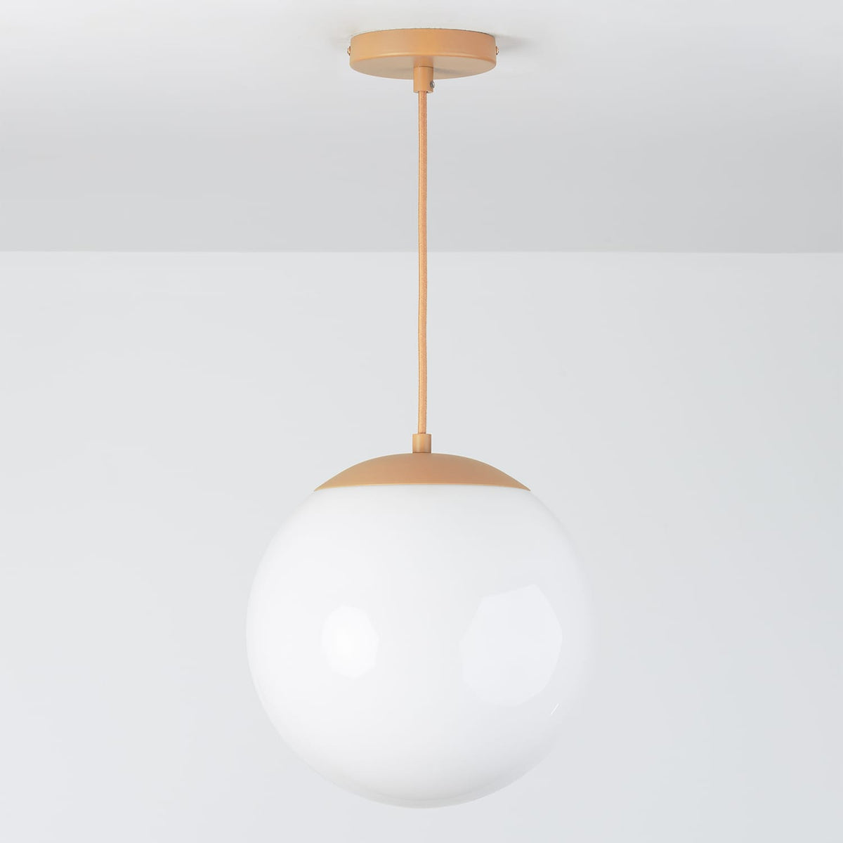 Boutique Mod Glass Globe Ceiling Pendant | 8", 10", 12" Palisade / 12in Milk