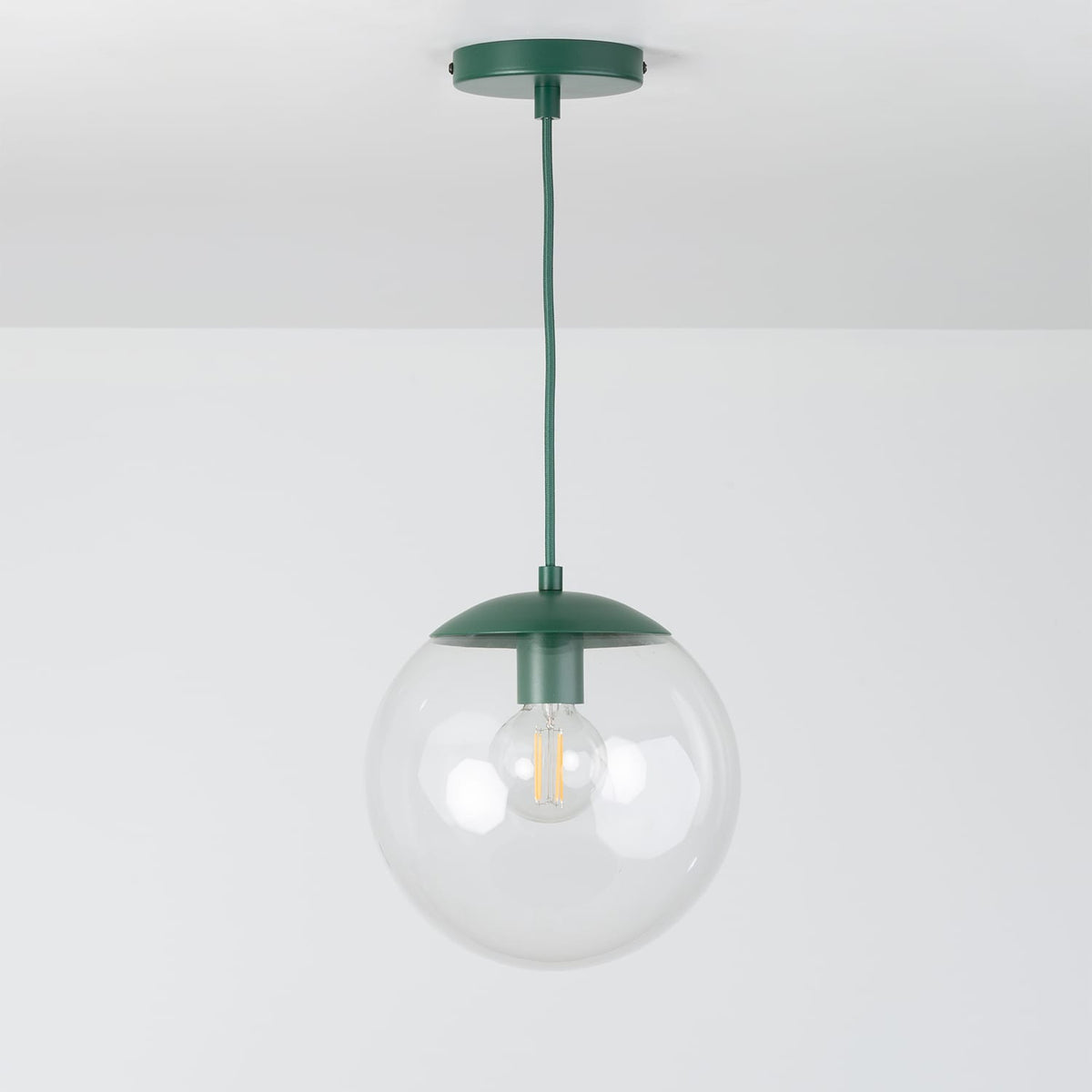 Boutique Mod Glass Globe Ceiling Pendant | 8", 10", 12"