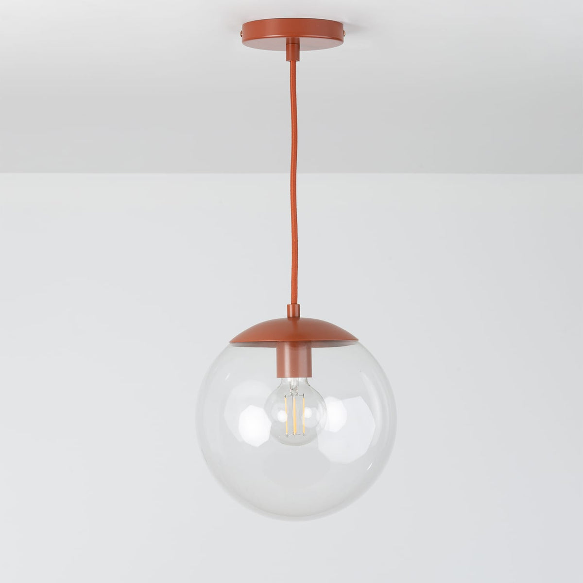 Boutique Mod Glass Globe Ceiling Pendant | 8", 10", 12"