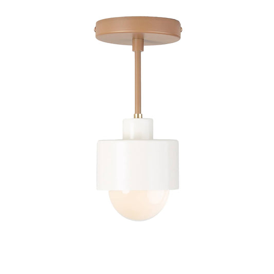 Boutique Color Block Puck Shade Flush Mount Pendant