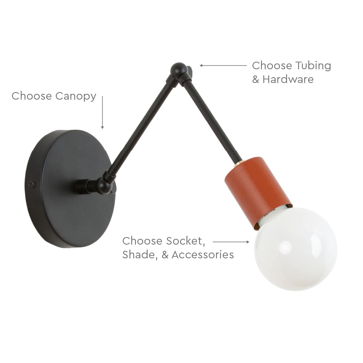 Customize: Hinge Double Solo Sconce